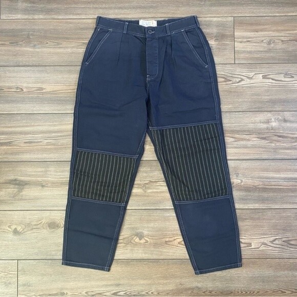 Sandrine Rose x Free People French Worker patch pants NWT Womens Sz 29 - Picture 1 of 15